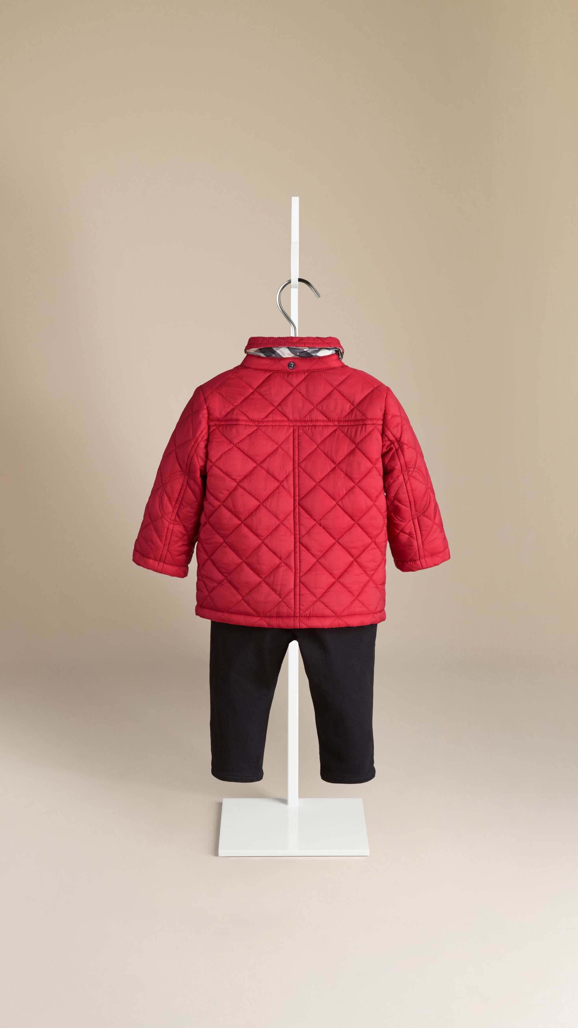 Veste capitonnée à motif check - Military Red