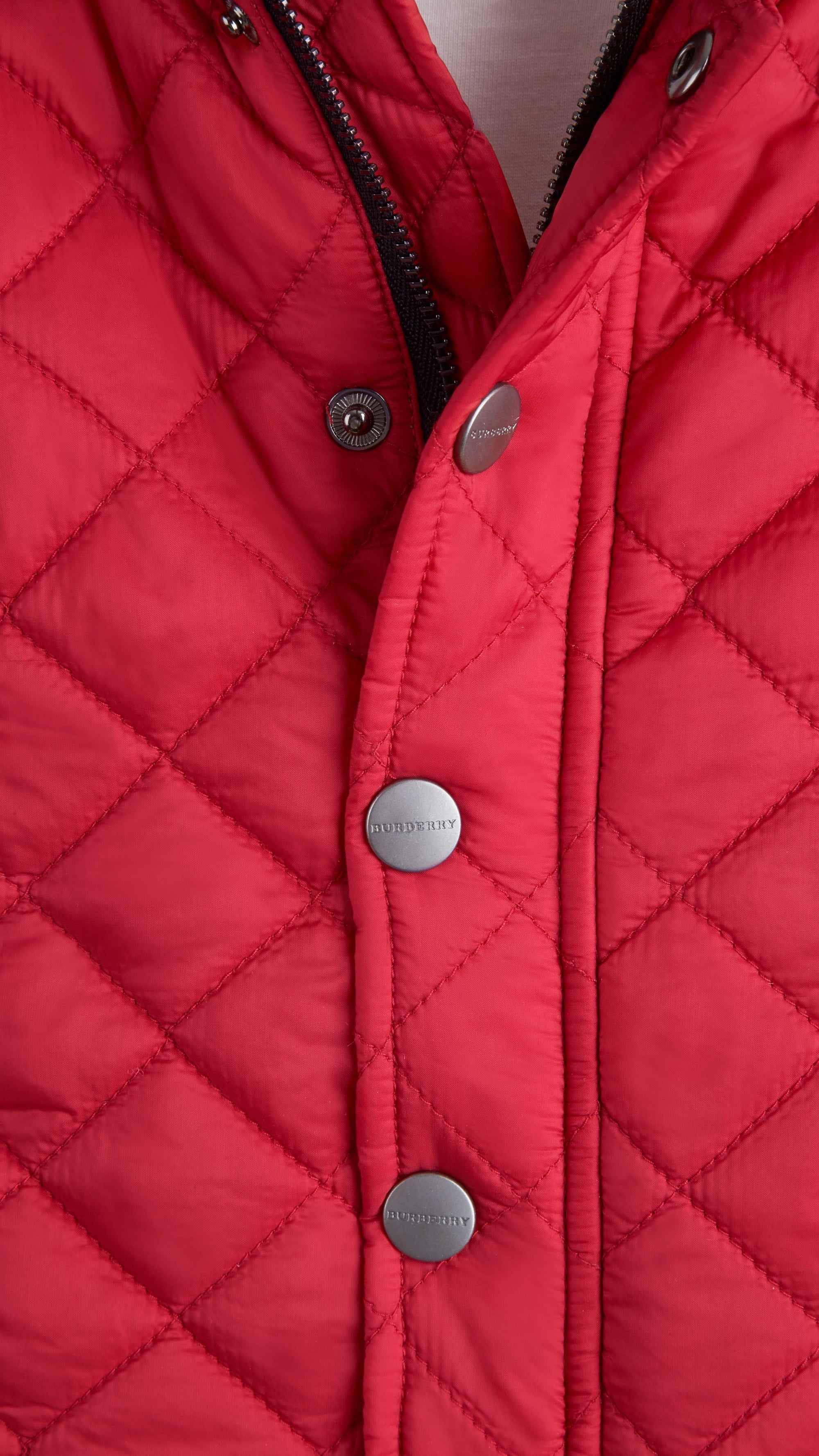 Veste capitonnée à motif check - Military Red