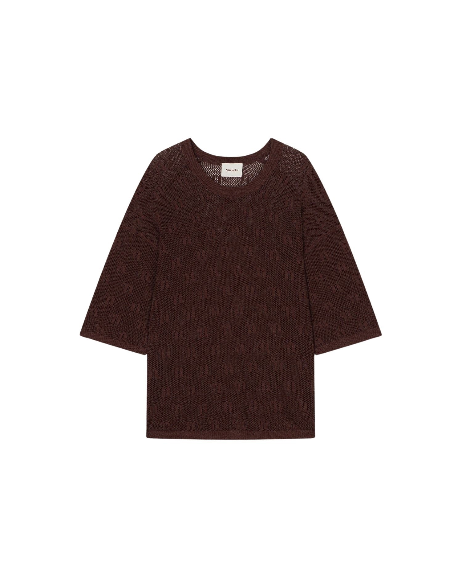 Mini robe Mirla à col arrondi - Coffee Bean