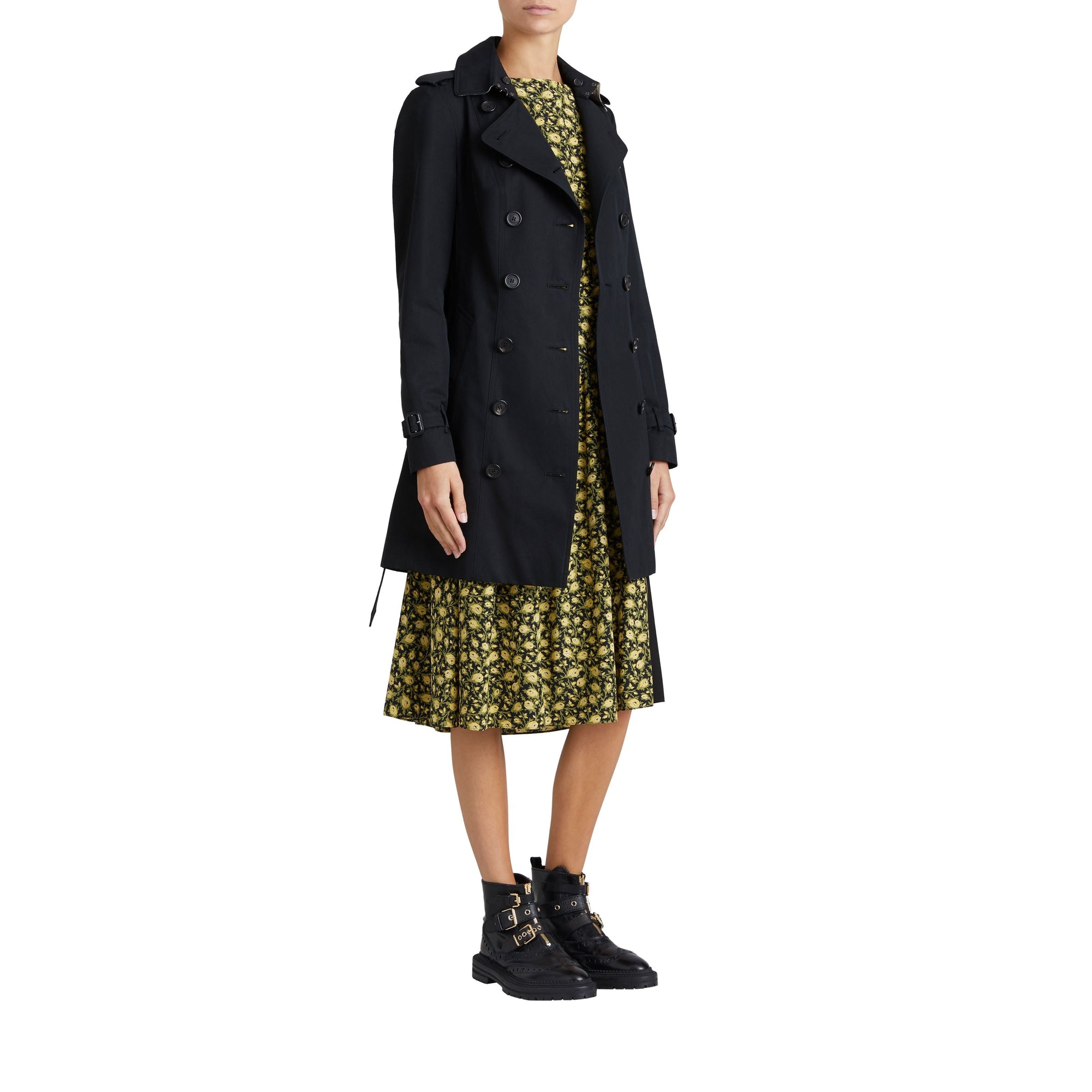 Trench Sandringham mi-long - Black