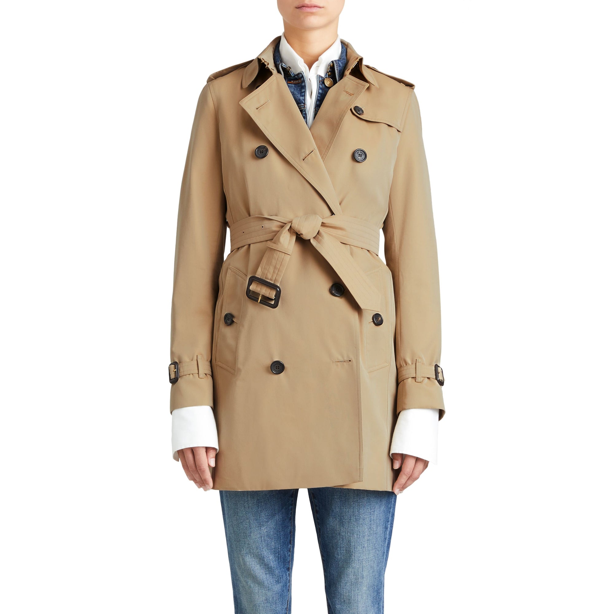 Trench Kensington mi-long femme - Honey