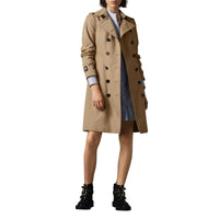 Trench Sandringham long en gabardine - Honey