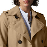 Trench Sandringham long en gabardine - Honey
