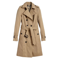 Trench Sandringham long en gabardine - Honey