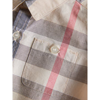 Chemise à manches courtes à motif check délavé - Pale Classic Check