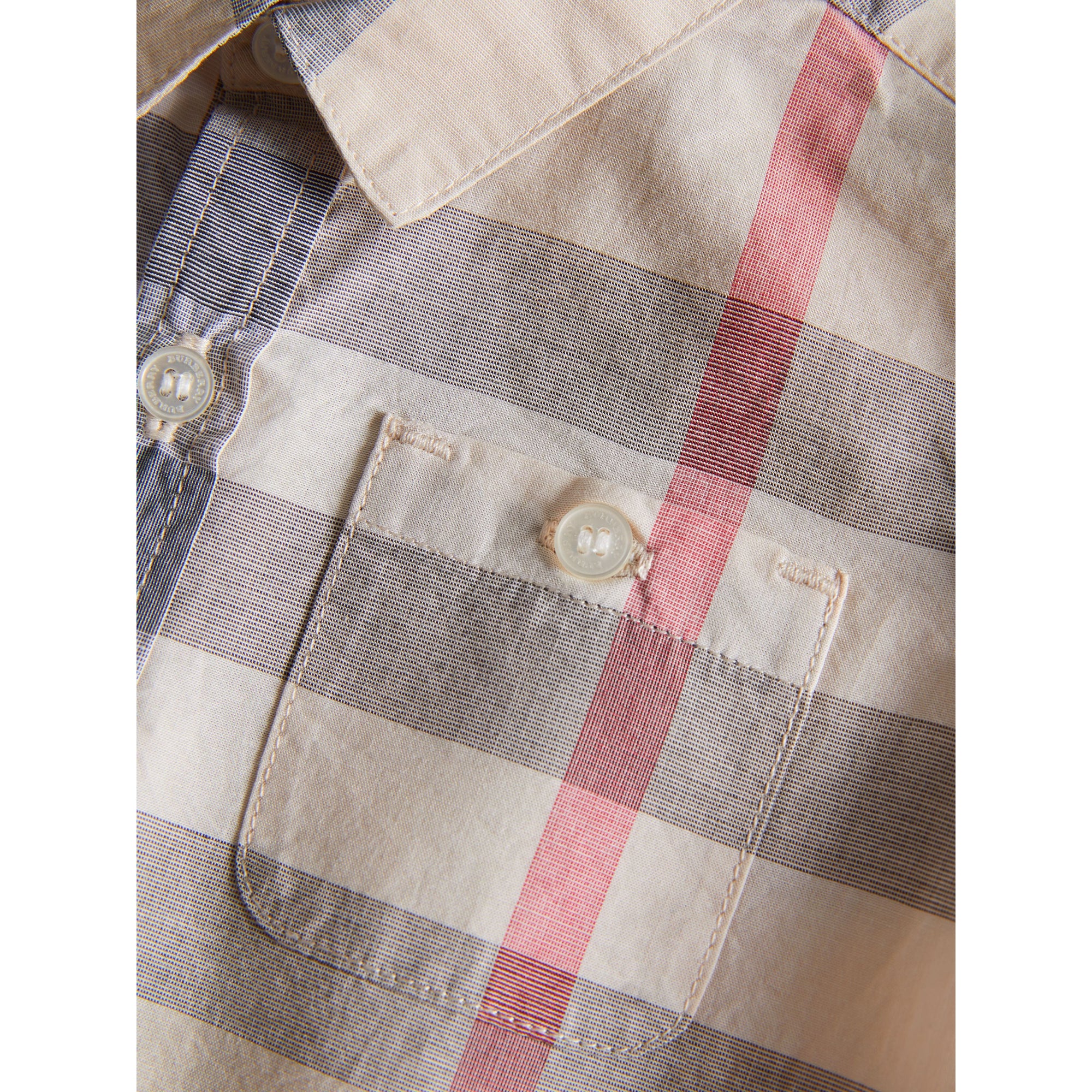 Chemise à manches courtes à motif check délavé - Pale Classic Check