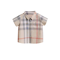 Chemise à manches courtes à motif check délavé - Pale Classic Check