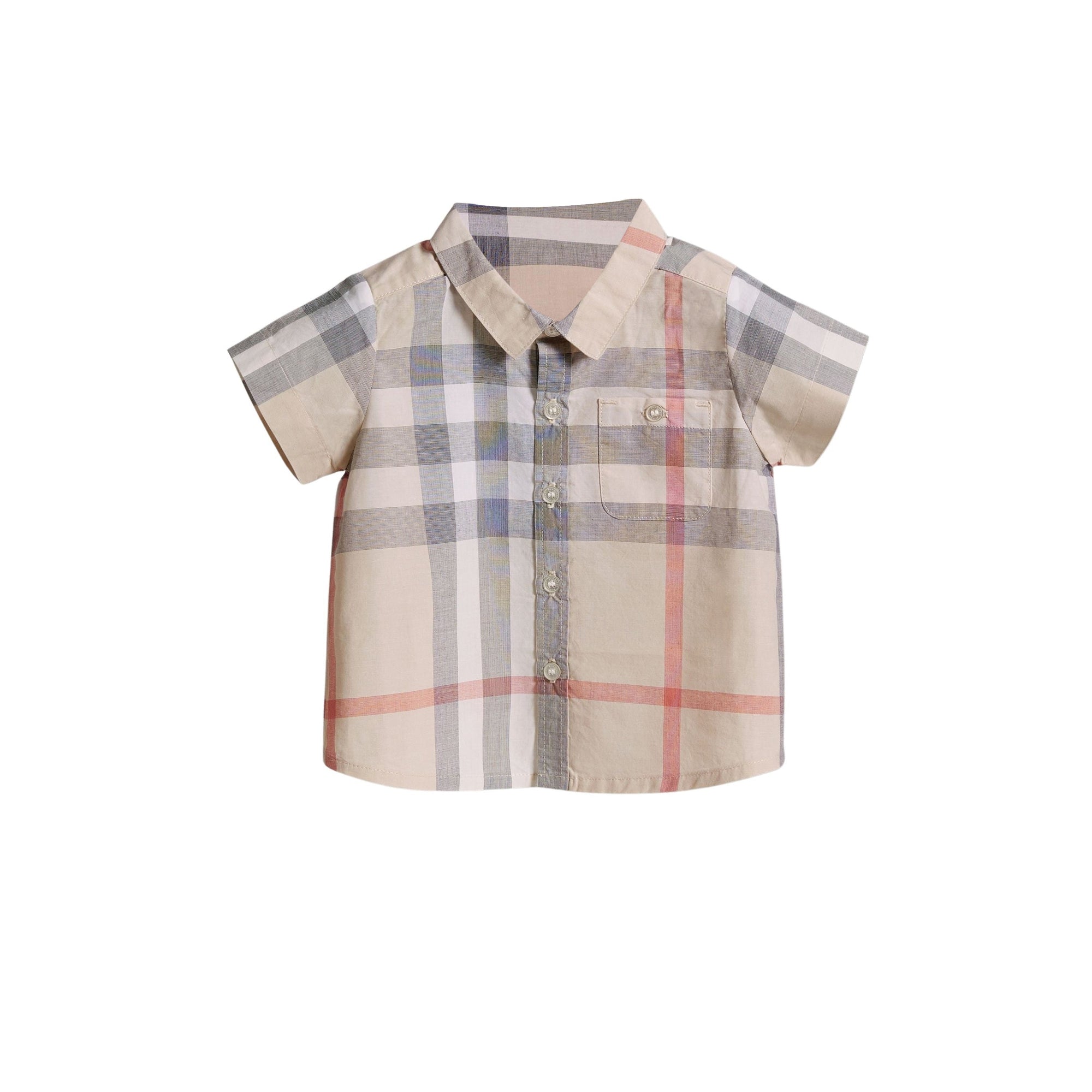 Chemise à manches courtes à motif check délavé - Pale Classic Check