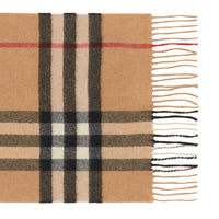 Écharpe en cachemire à motif check classique - Camel Check
