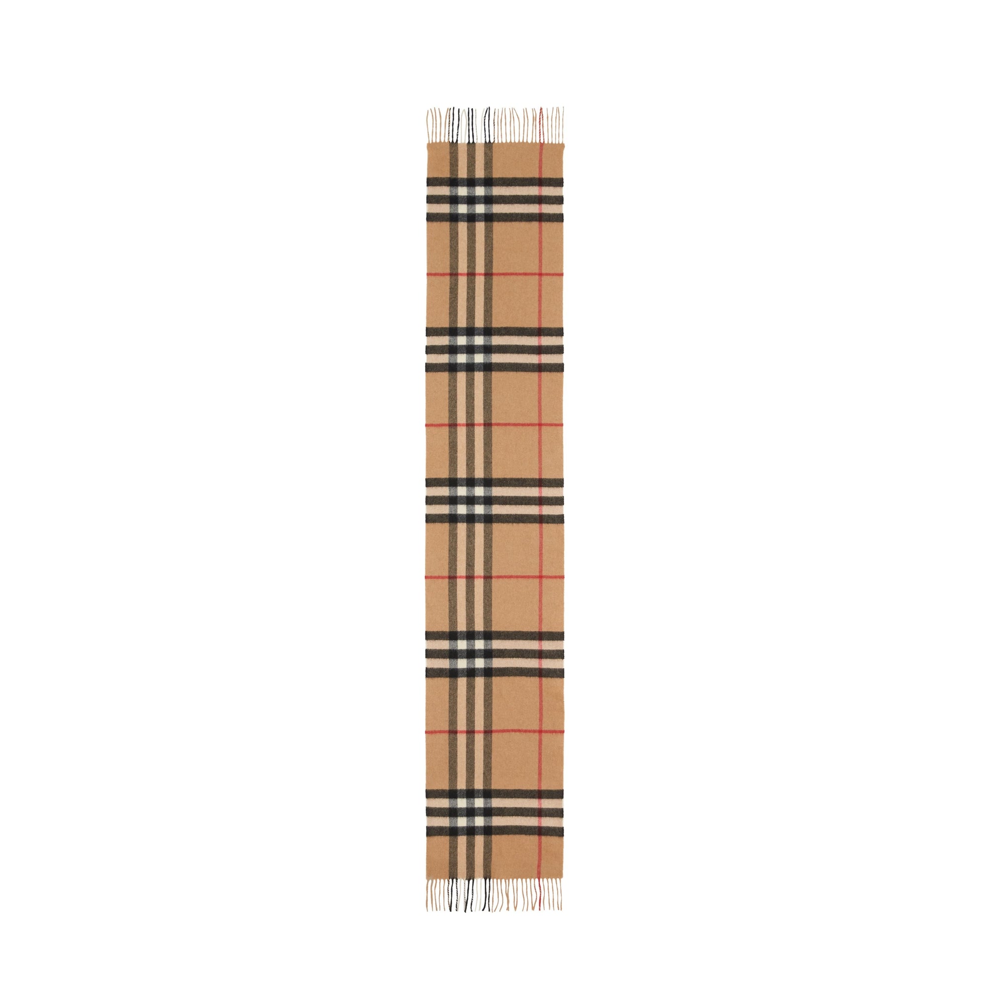 Écharpe en cachemire à motif check classique - Camel Check