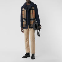 Écharpe en cachemire à motif check classique - Camel Check