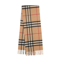 Écharpe en cachemire à motif check classique - Camel Check