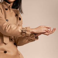 Trench-coat en laine et cachemire - Camel
