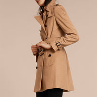Trench-coat en laine et cachemire - Camel