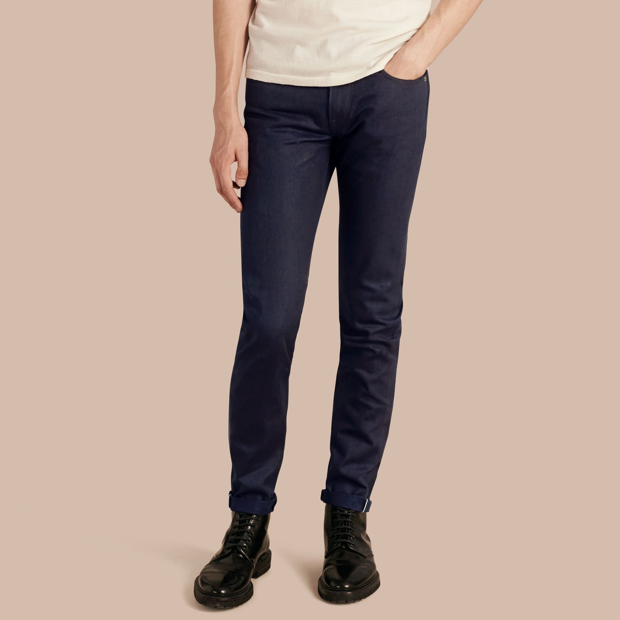 Jean slim Selvedge saturé - Dark Indigo