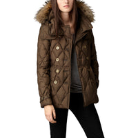 Doudoune longue rembourrée en duvet - Khaki Green