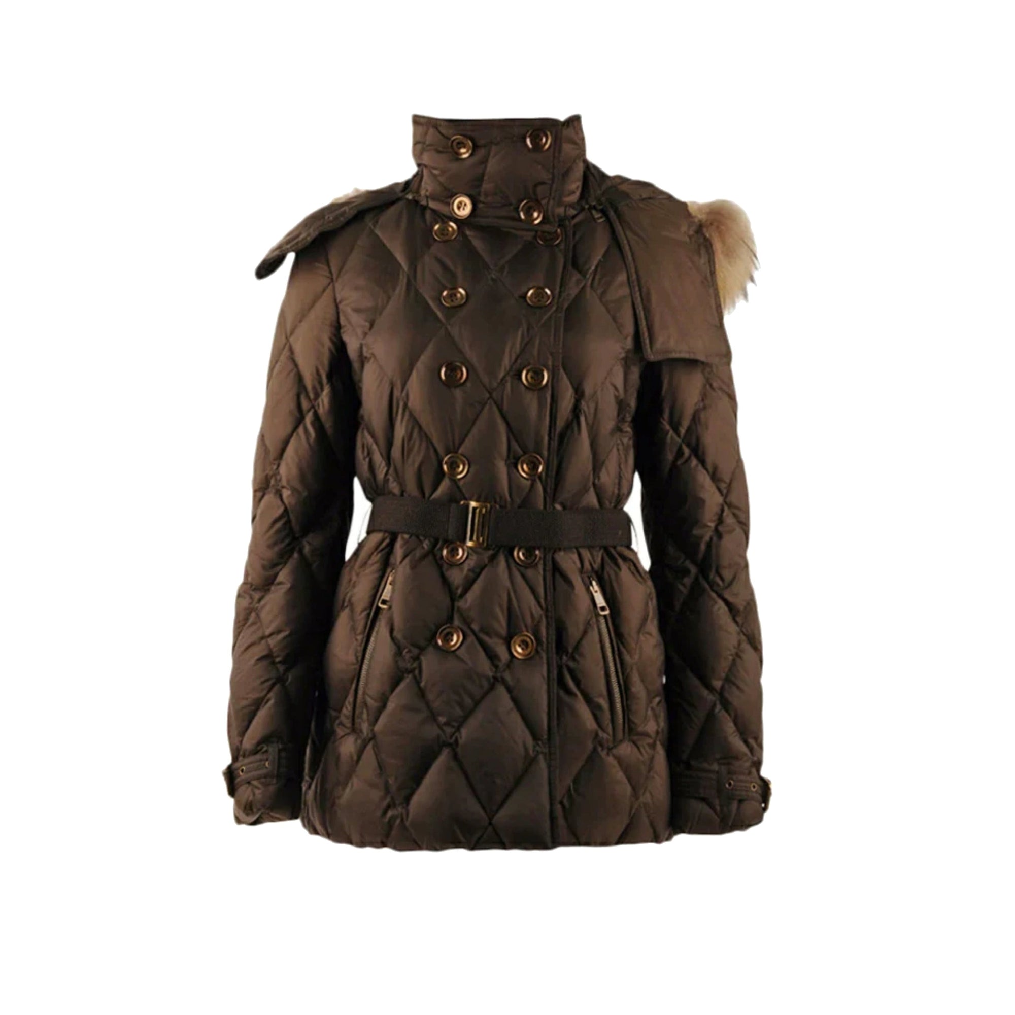 Doudoune longue rembourrée en duvet - Khaki Green