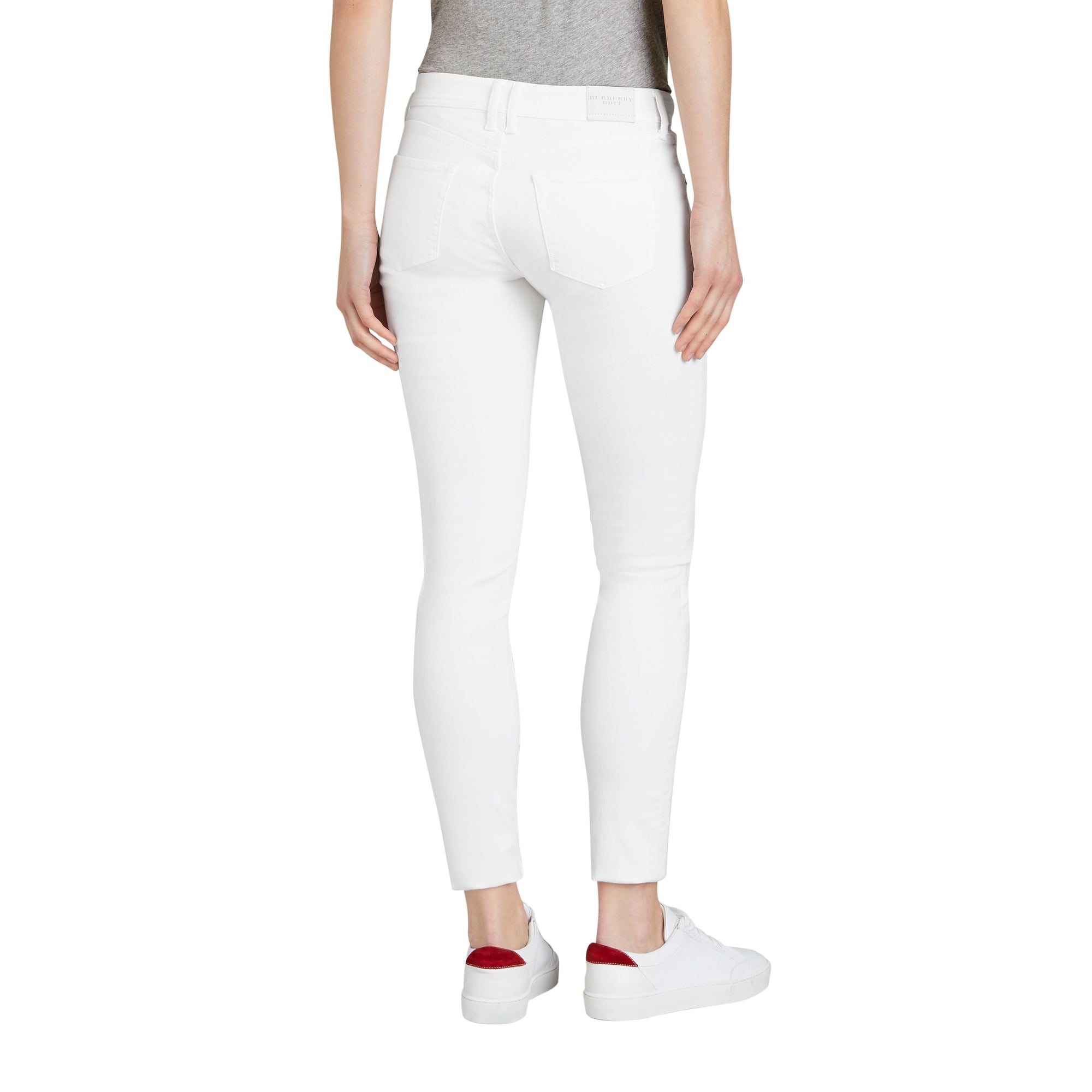 Jean skinny à taille basse - White