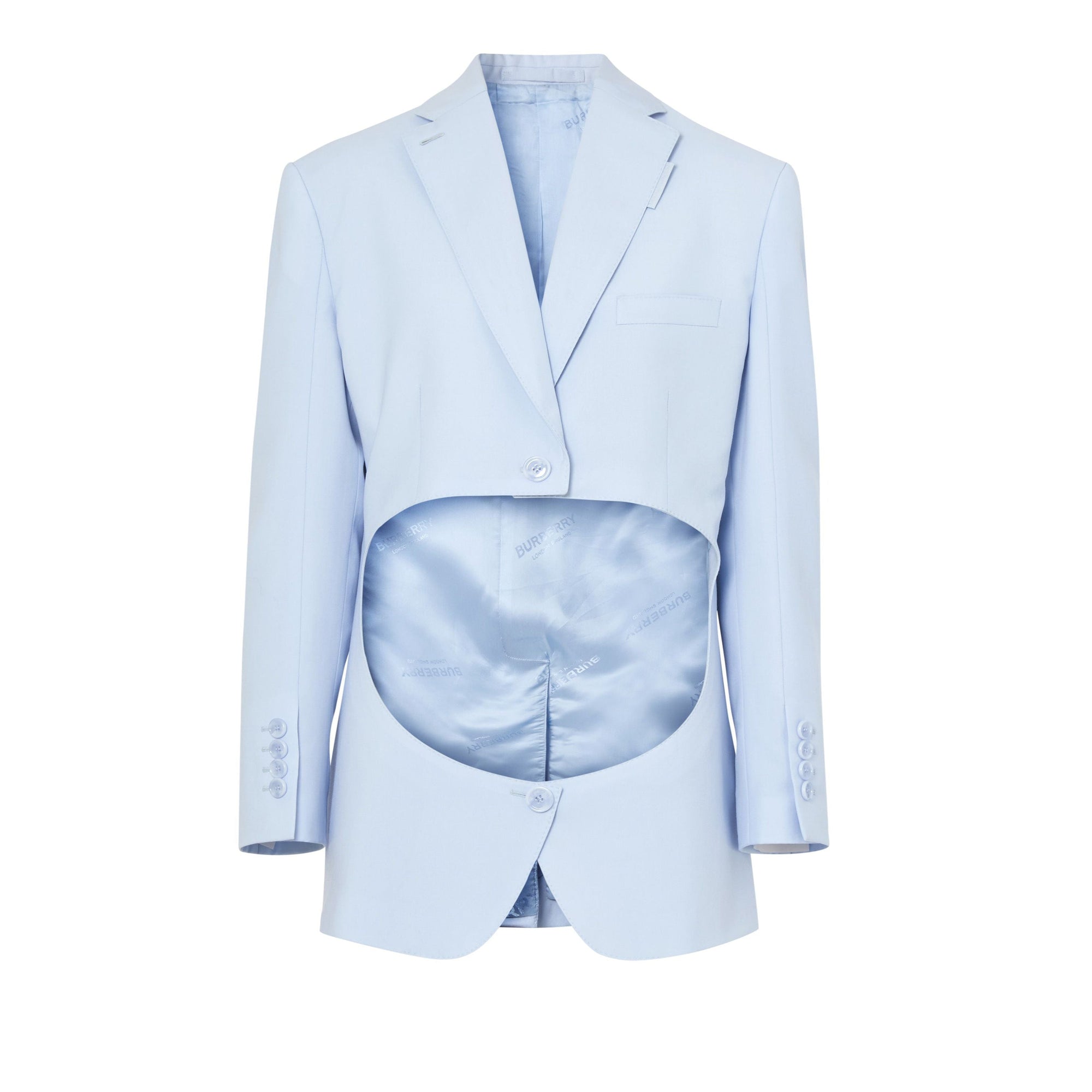 Blazer en laine avec découpe - Pale Blue