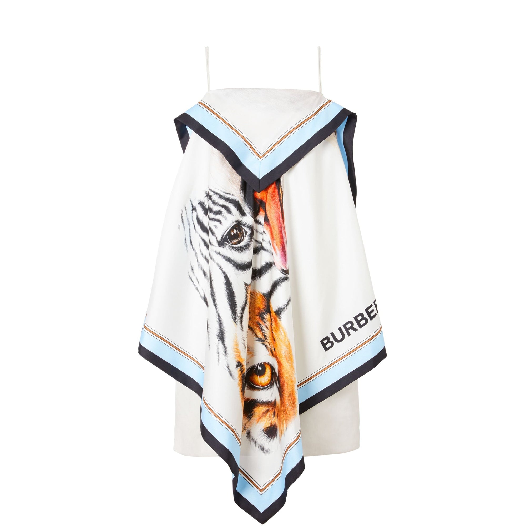 Robe foulard en soie à imprimé animalier - Porcelain