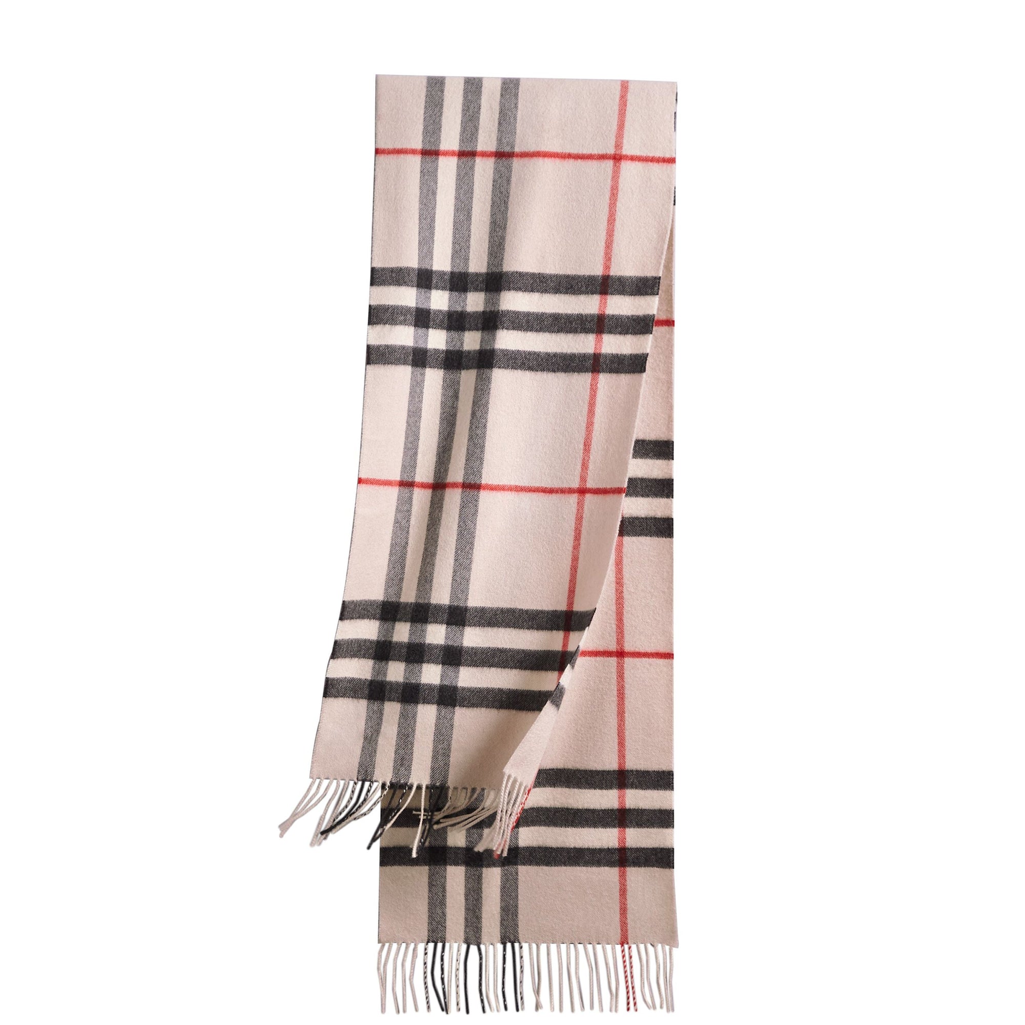 Écharpe en cachemire à motif check classique - Stone Check