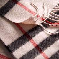 Écharpe en cachemire à motif check classique - Stone Check