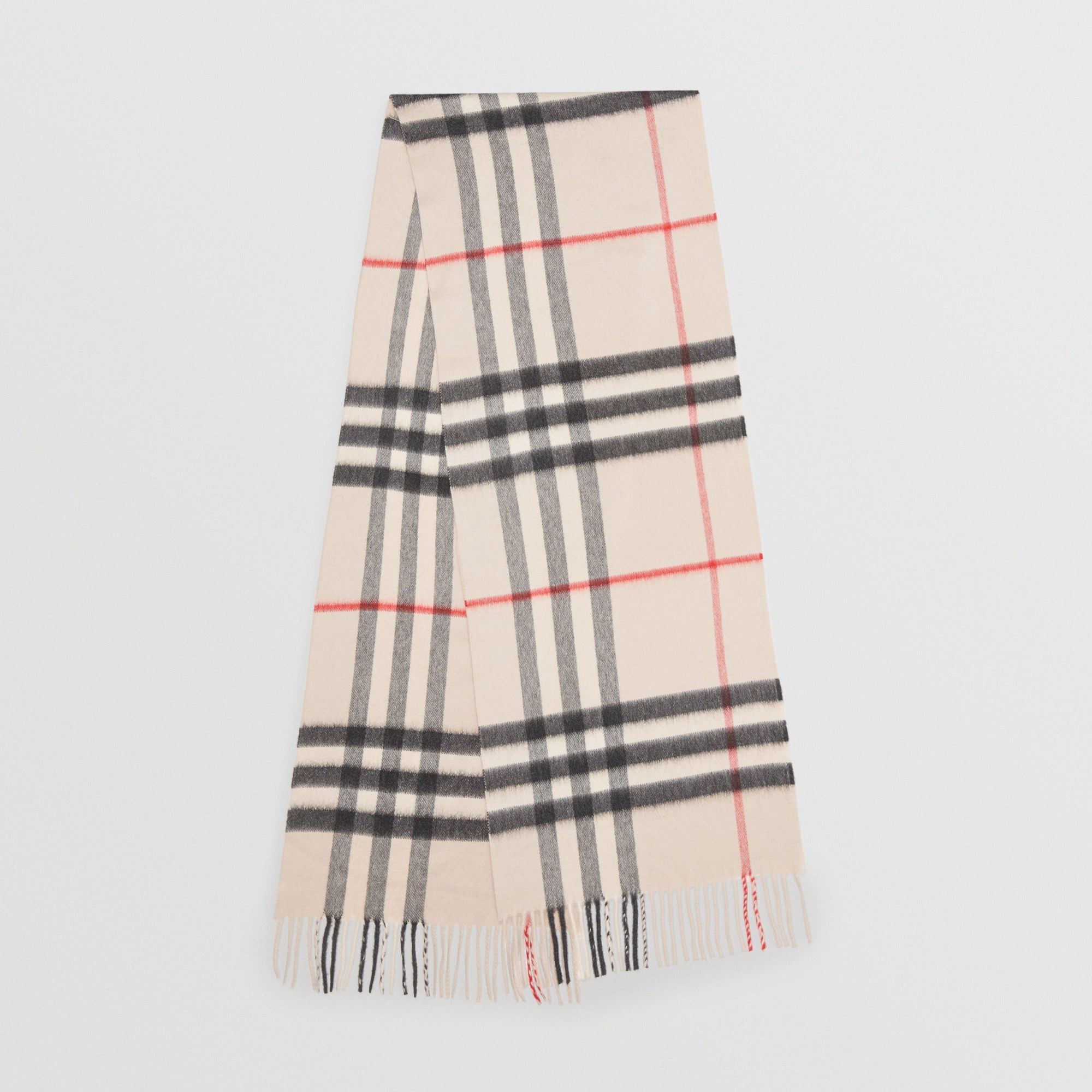 Écharpe en cachemire à motif check classique - Stone Check