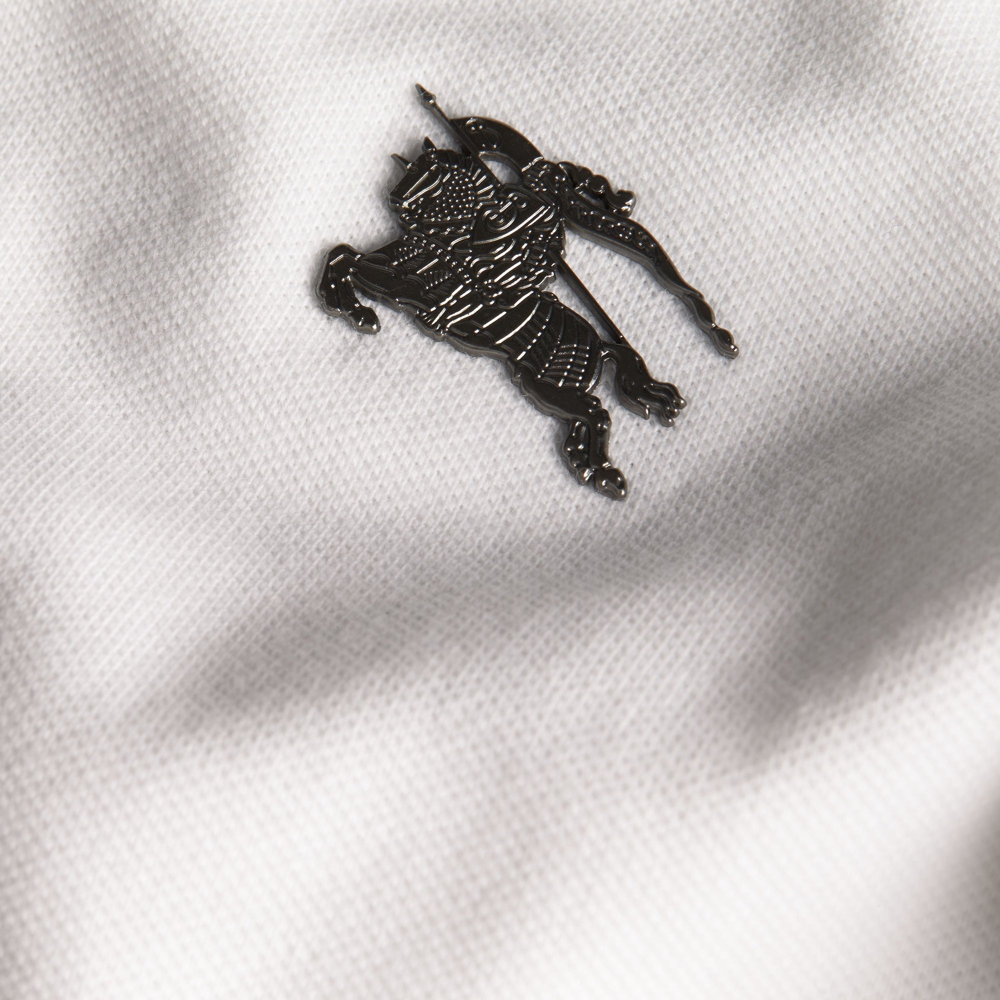 Polo en piqué de coton - White