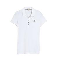 Polo en piqué de coton - White