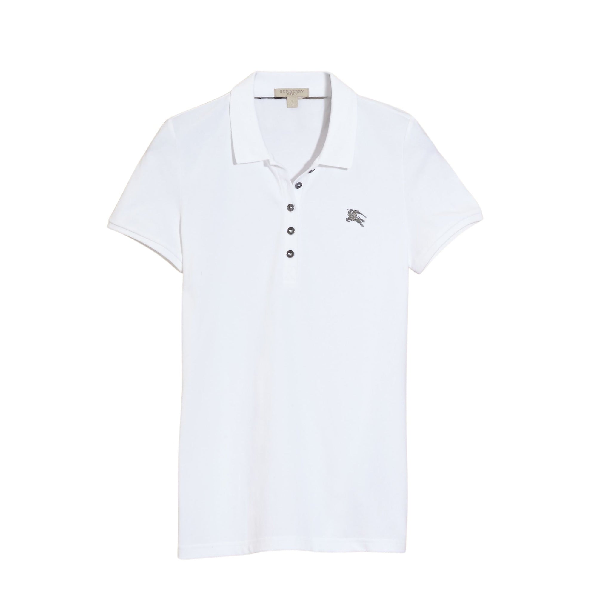 Polo en piqué de coton - White