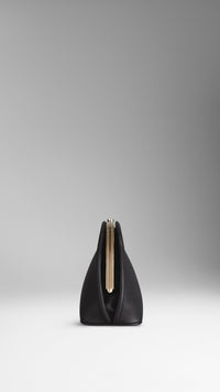 Sac pochette The Bloomsbury en cuir grainé - Black