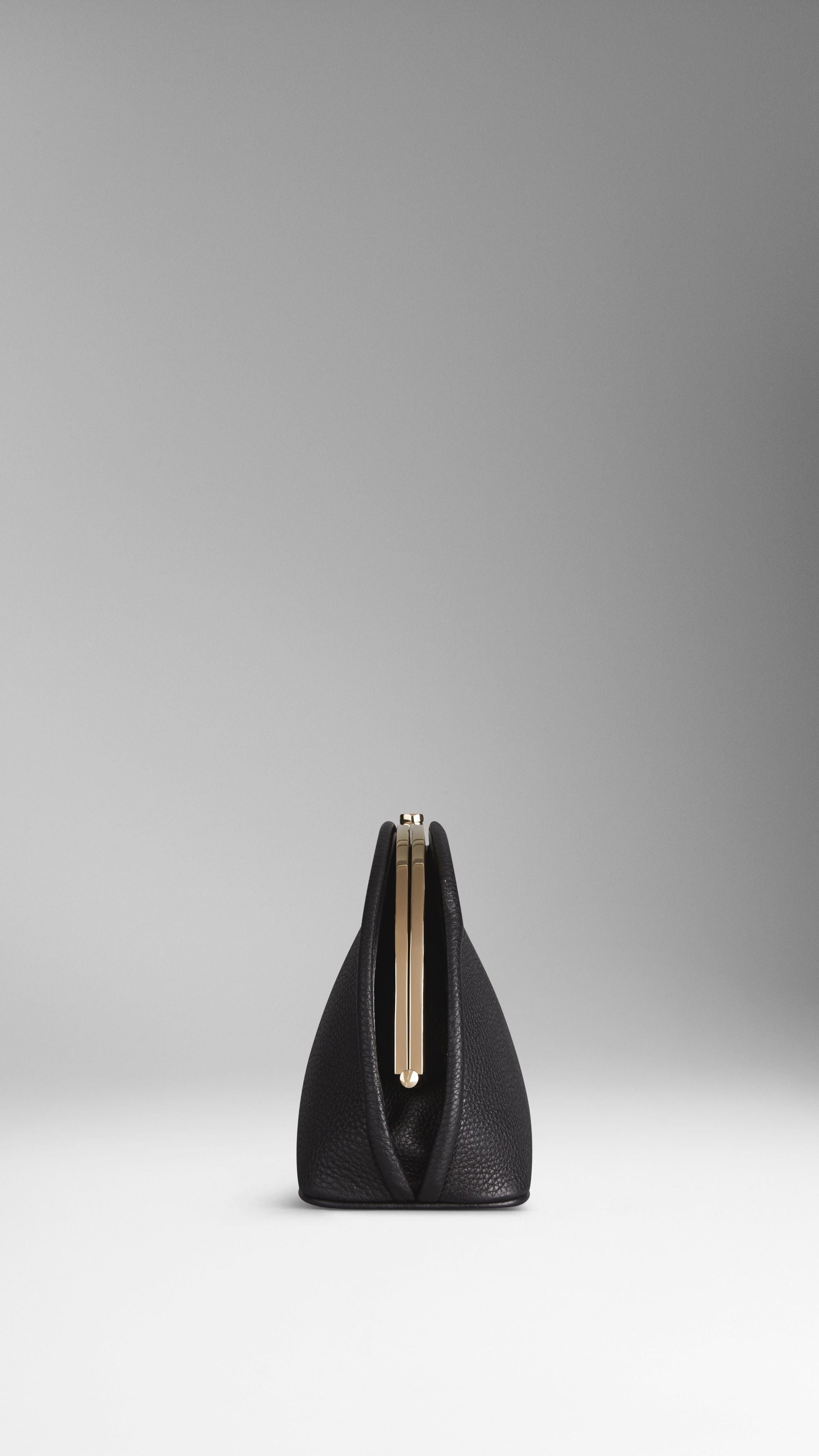 Sac pochette The Bloomsbury en cuir grainé - Black