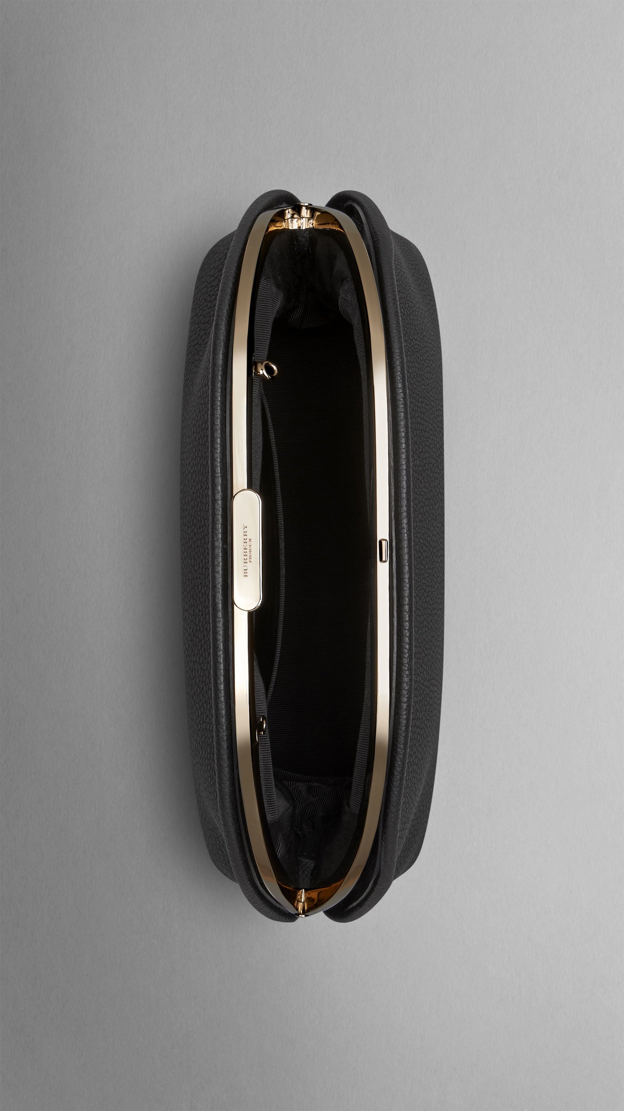 Sac pochette The Bloomsbury en cuir grainé - Black