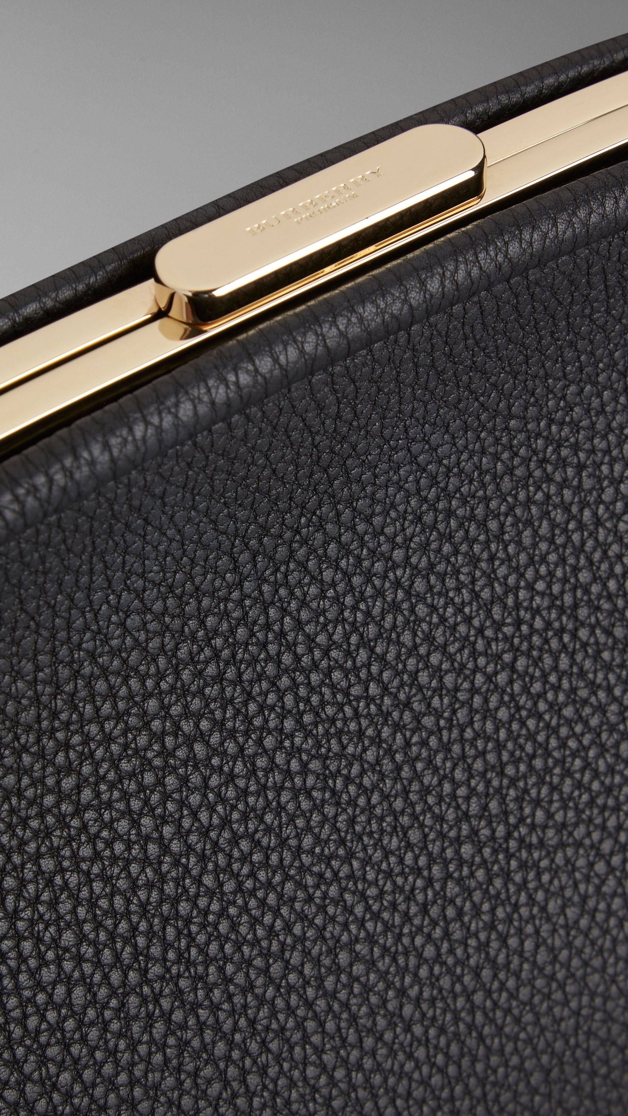 Sac pochette The Bloomsbury en cuir grainé - Black