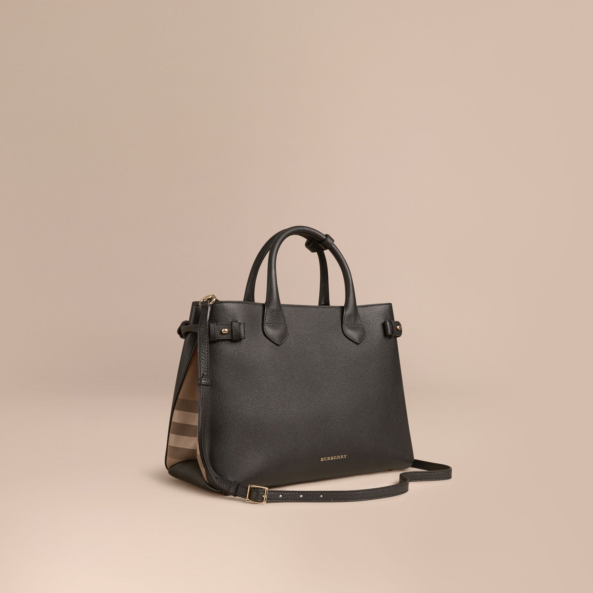 Sac The Banner medium en cuir - Black