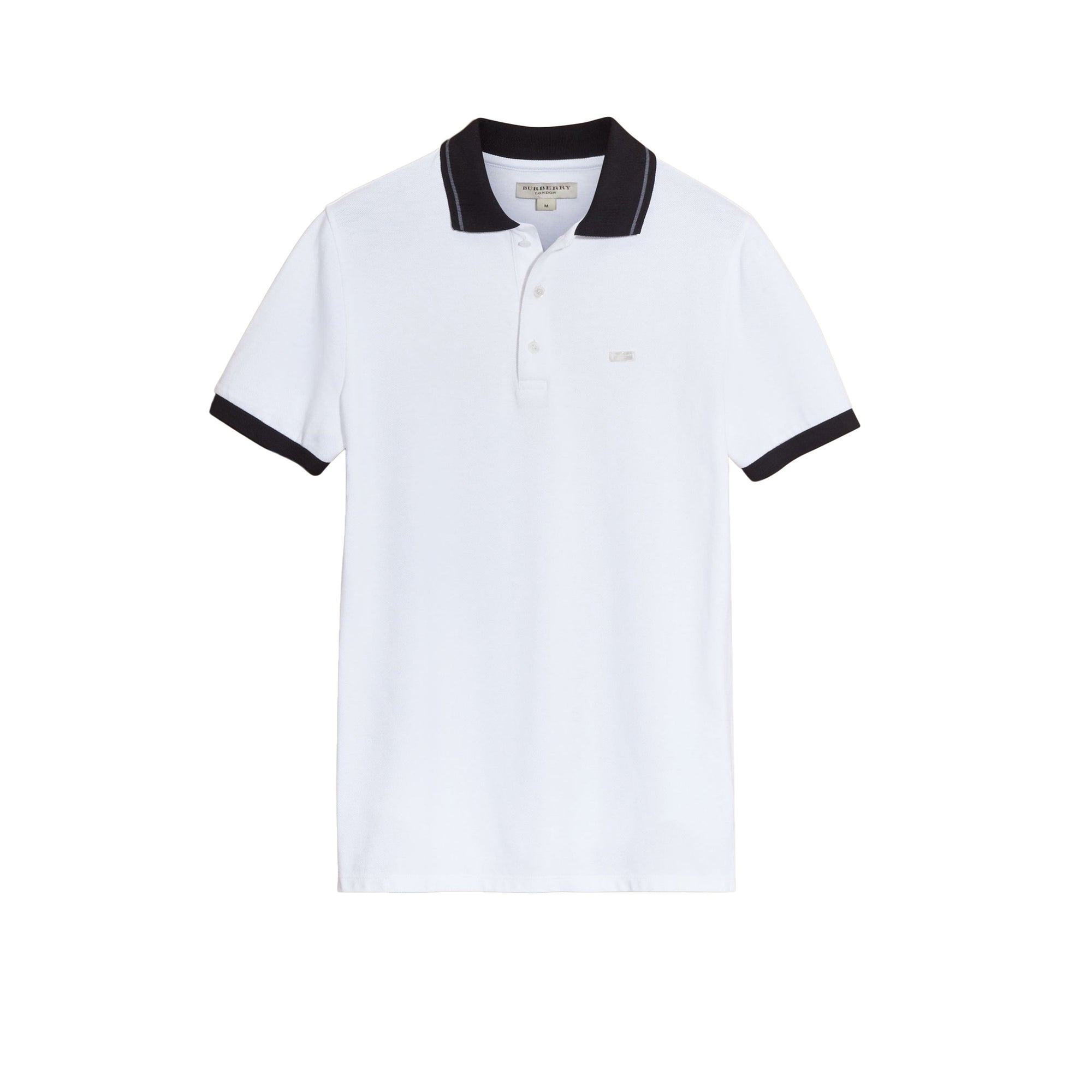 Polo à éléments contrastants - White & Mid Grey
