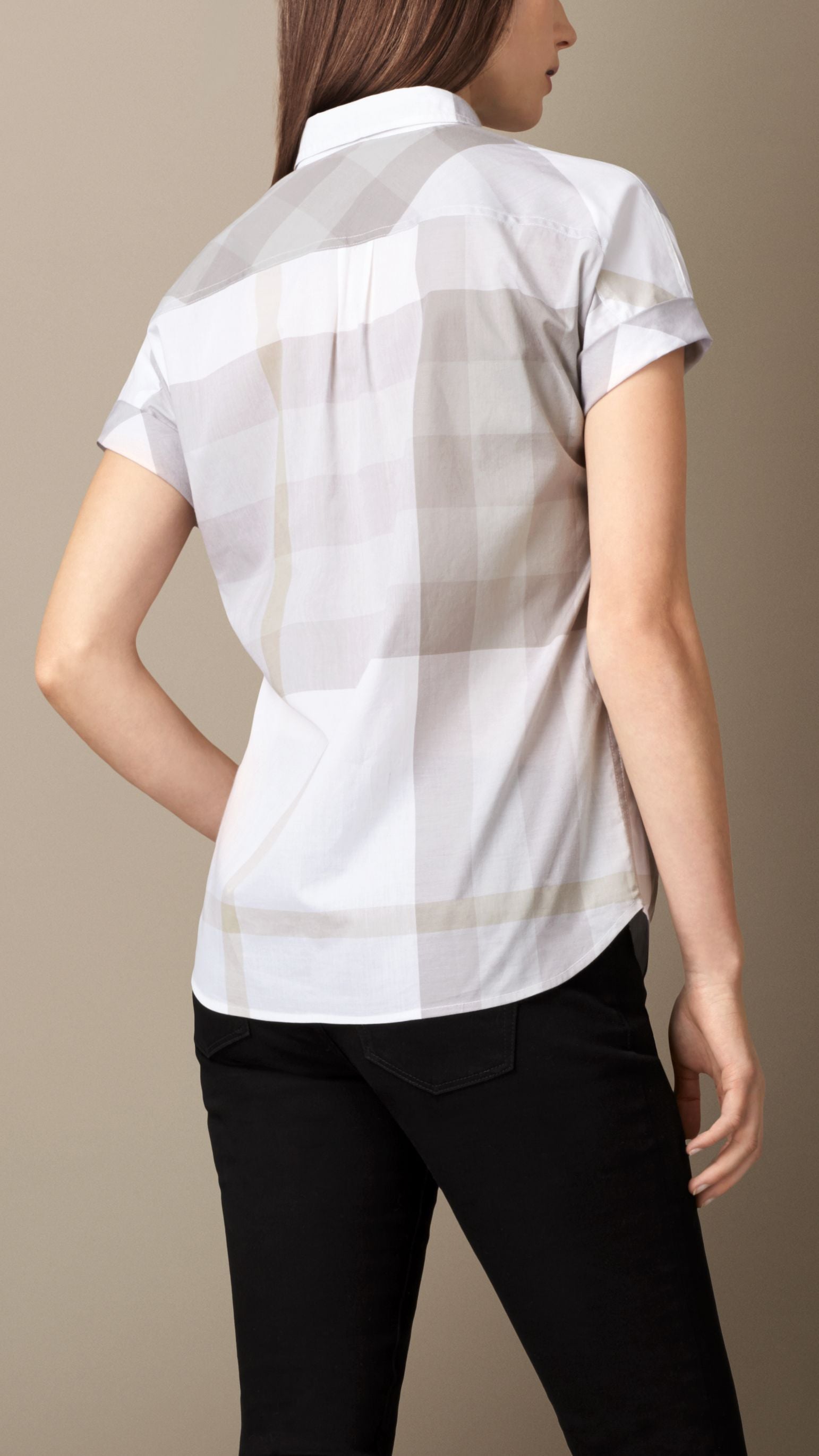 Chemise à motif Exploded check - Mineral Grey
