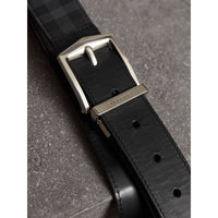 Ceinture réversible à motif Horseferry check - Charcoal & Black