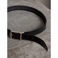 Ceinture réversible à motif Horseferry check - Charcoal & Black