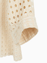 Blouse brodée en soie - Rose Ombre