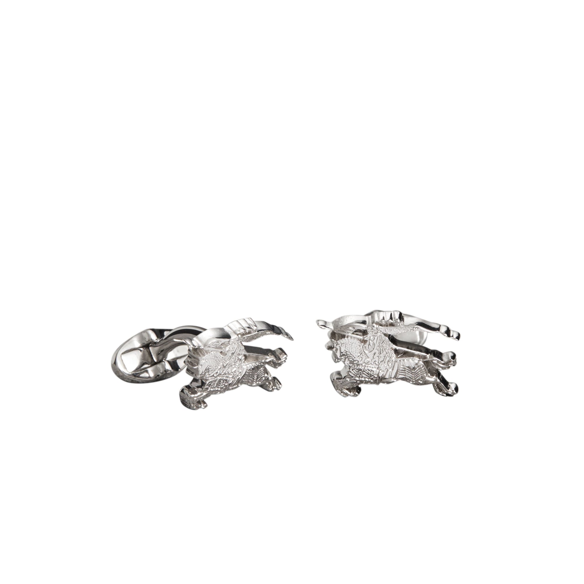 Boutons de manchette à logo du cavalier - Silver