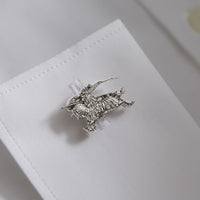 Boutons de manchette à logo du cavalier - Silver