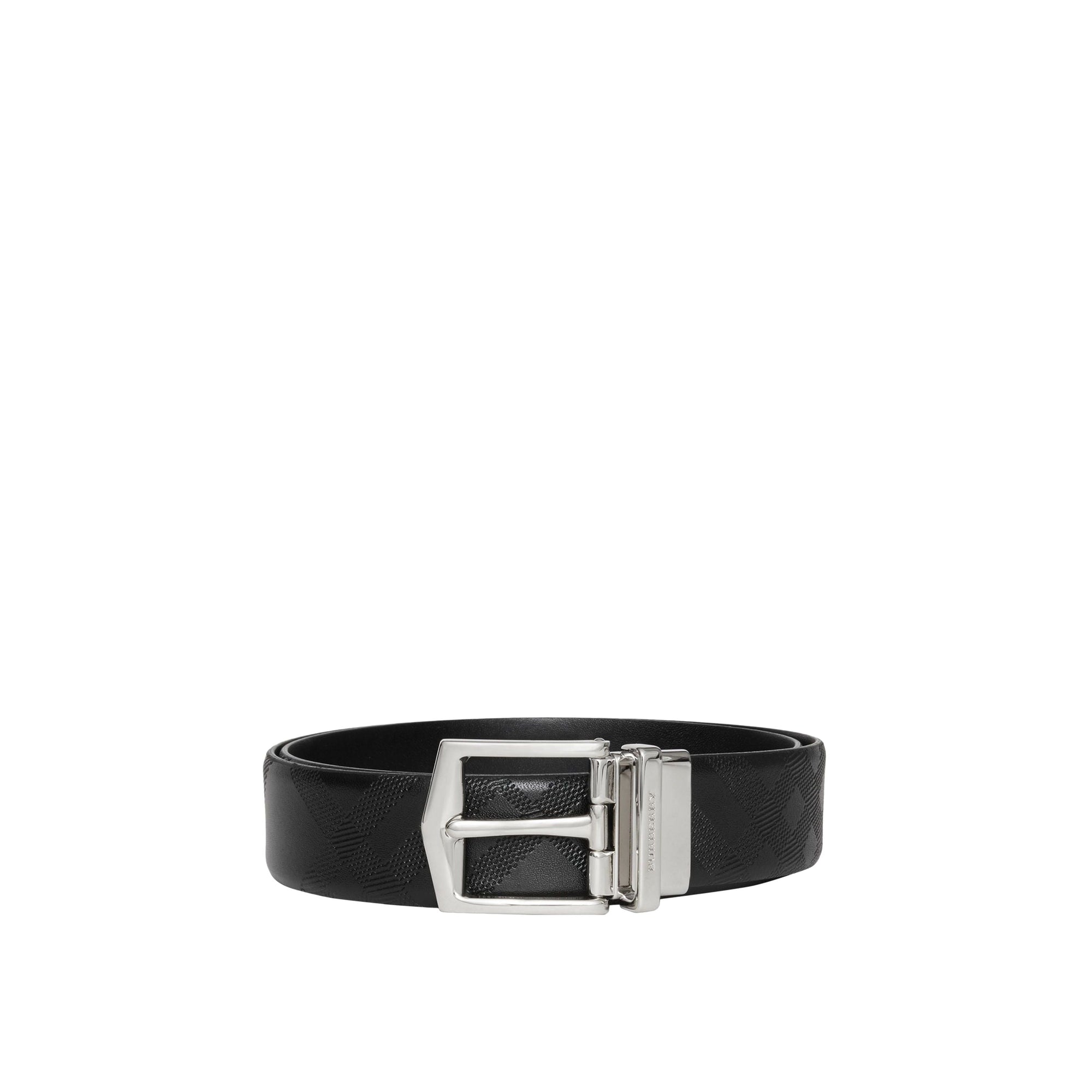 Ceinture réversible en cuir London - Black