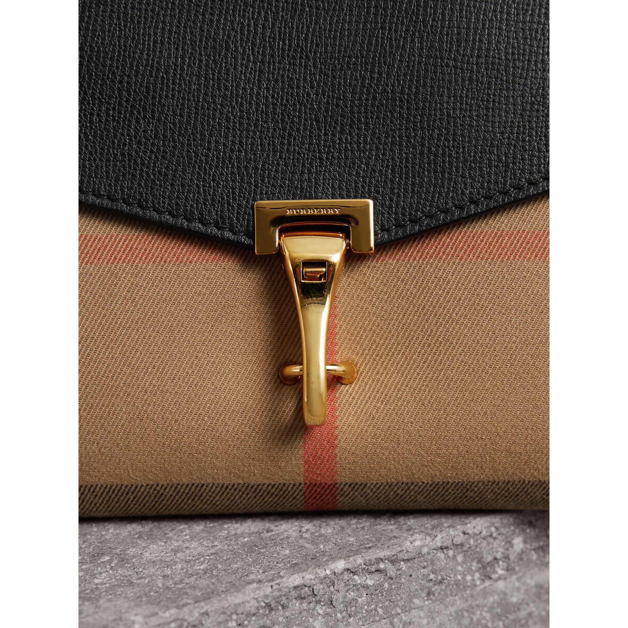 Petit sac à bandoulière à motif House check - Black