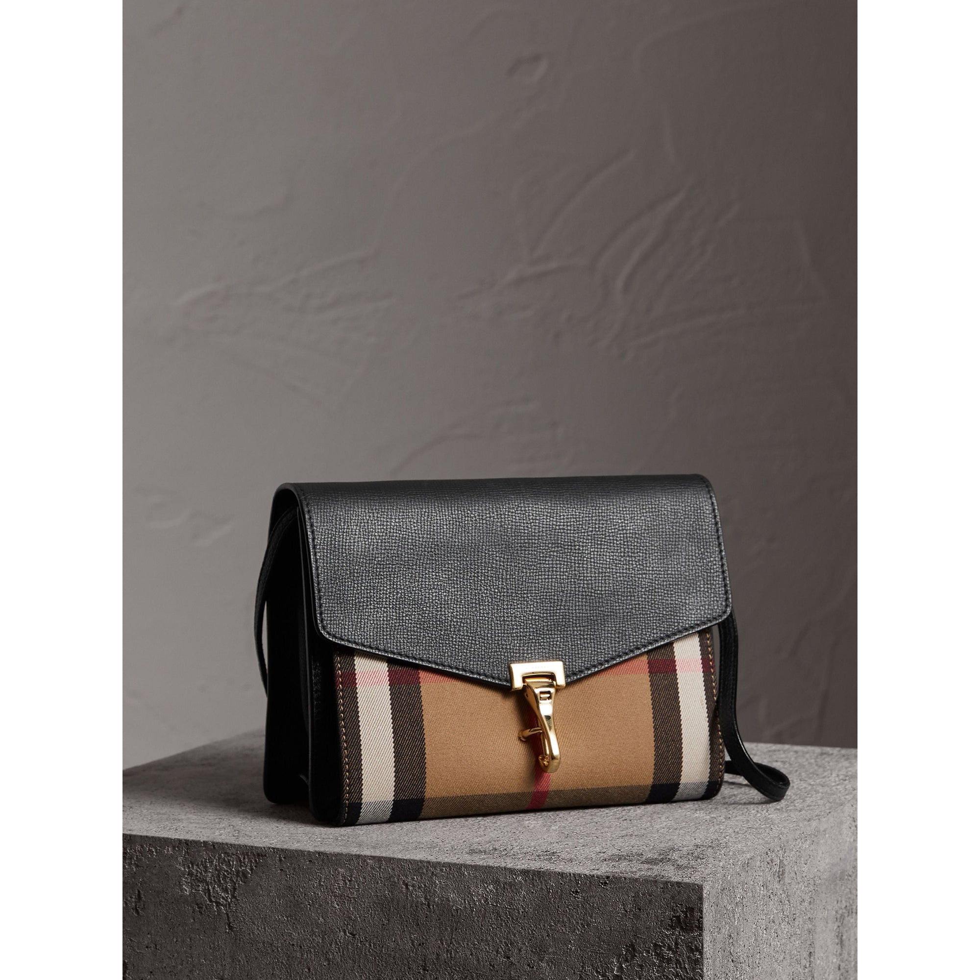 Petit sac à bandoulière à motif House check - Black
