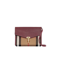 Petit sac à bandoulière à motif House check - Mahogany Red
