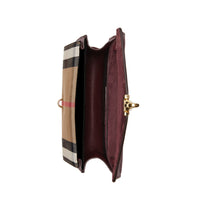 Petit sac à bandoulière à motif House check - Mahogany Red
