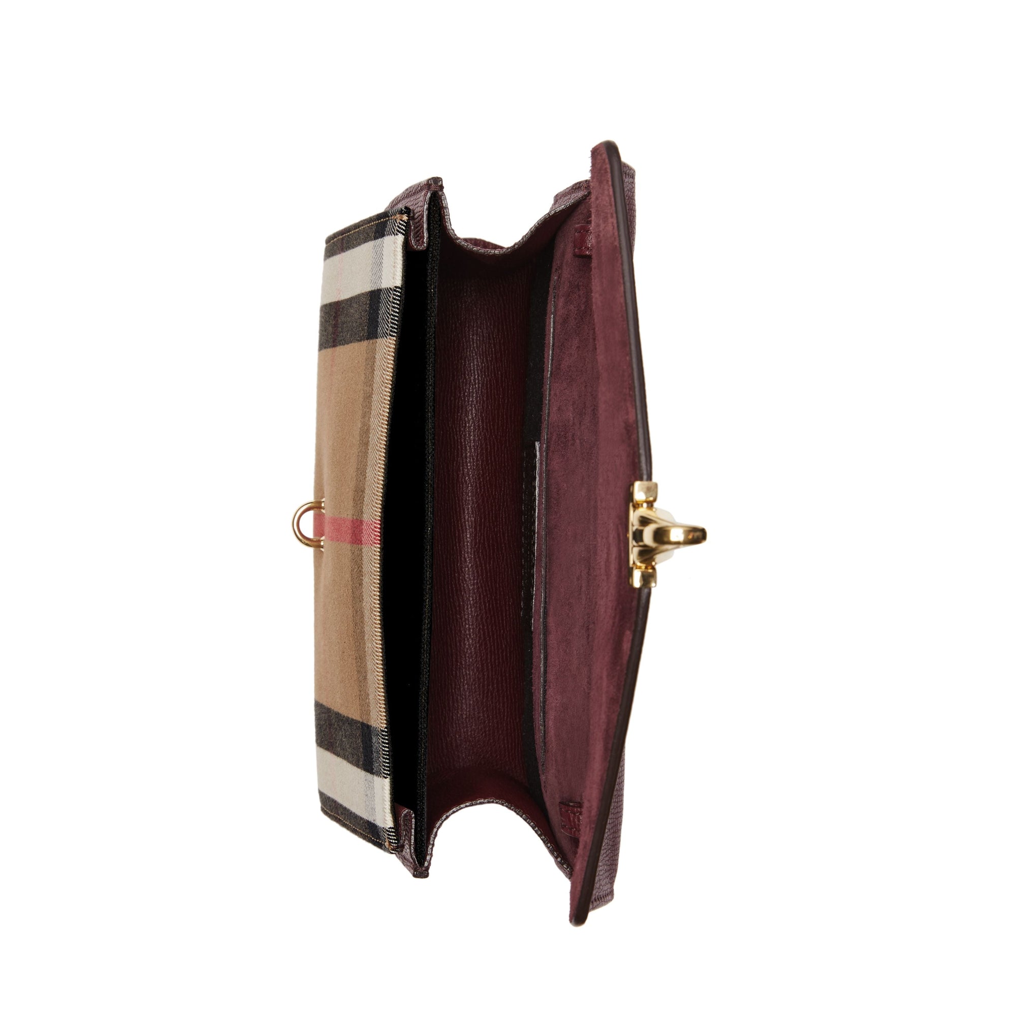 Petit sac à bandoulière à motif House check - Mahogany Red