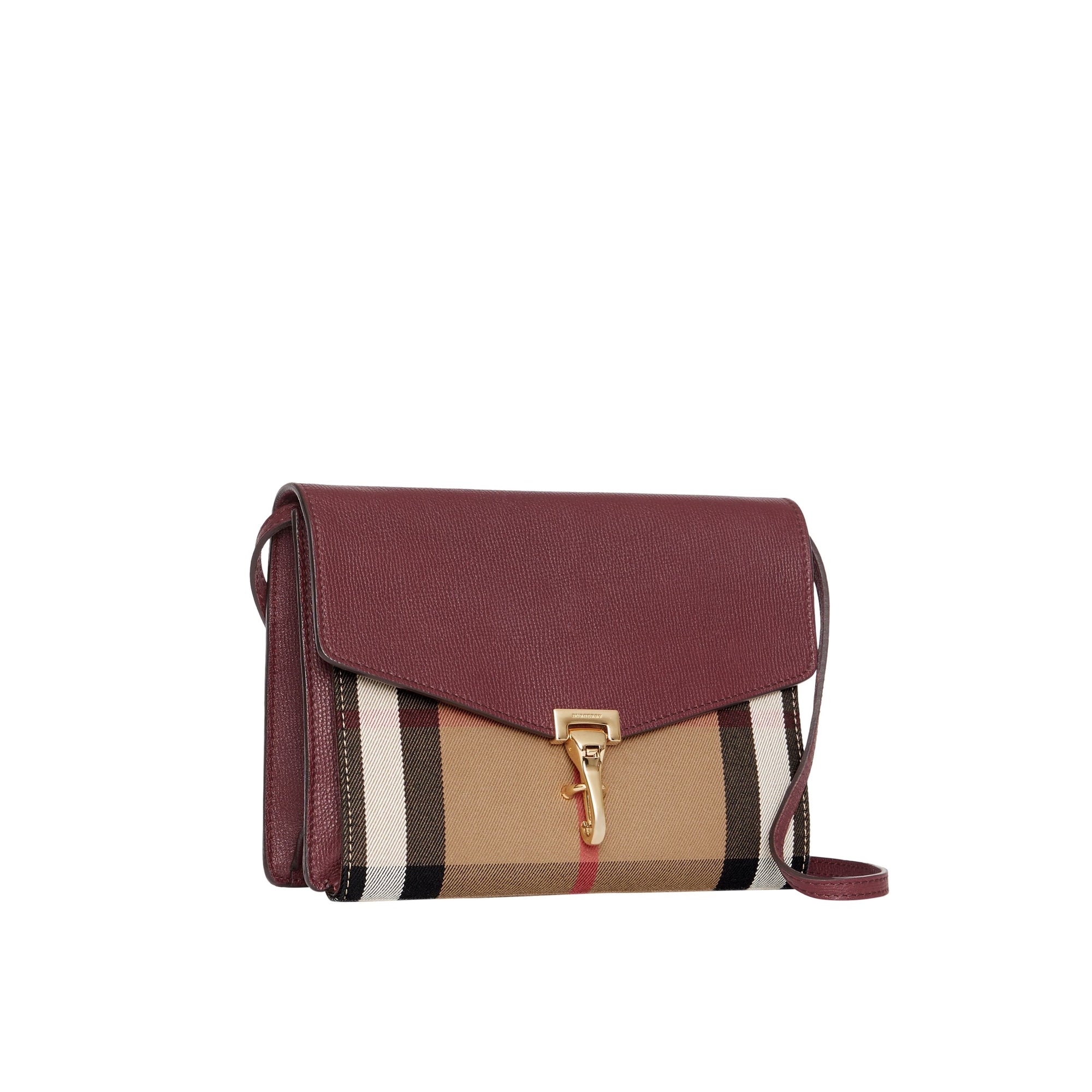 Petit sac à bandoulière à motif House check - Mahogany Red
