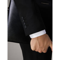 Costume de coupe étroite en laine - Black